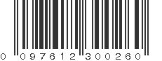 UPC 097612300260