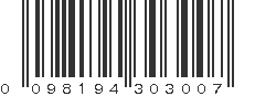 UPC 098194303007