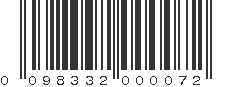 UPC 098332000072