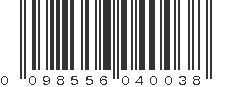 UPC 098556040038