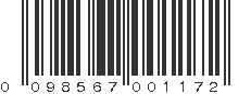 UPC 098567001172