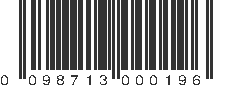 UPC 098713000196