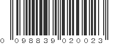 UPC 098839020023