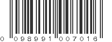 UPC 098991007016