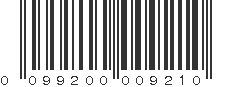 UPC 099200009210