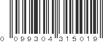 UPC 099304315019