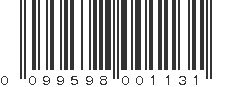 UPC 099598001131