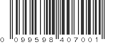 UPC 099598407001