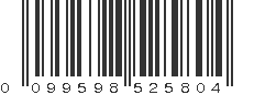 UPC 099598525804