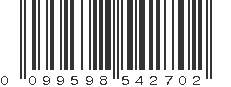 UPC 099598542702