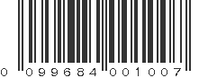 UPC 099684001007