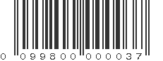 UPC 099800000037