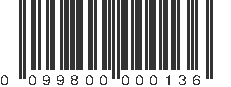 UPC 099800000136