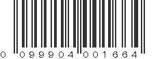 UPC 099904001664