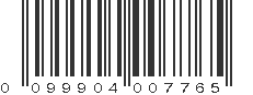 UPC 099904007765