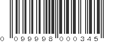 UPC 099998000345