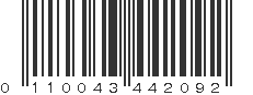 UPC 110043442092