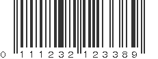 UPC 111232123389