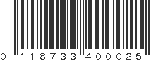 UPC 118733400025