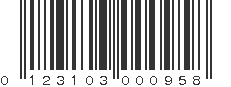 UPC 123103000958