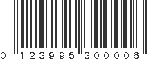 UPC 123995300006