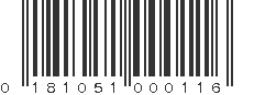 UPC 181051000116