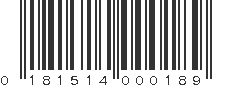 UPC 181514000189