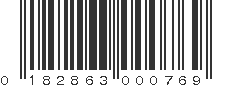 UPC 182863000769