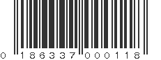 UPC 186337000118