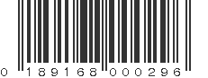 UPC 189168000296