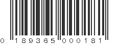 UPC 189365000181