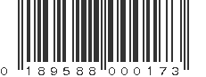 UPC 189588000173