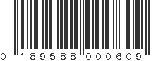 UPC 189588000609