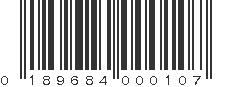 UPC 189684000107