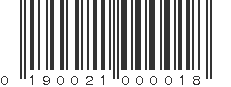 UPC 190021000018