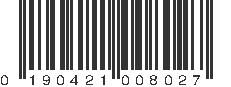 UPC 190421008027