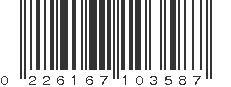 UPC 226167103587