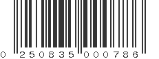 UPC 250835000786