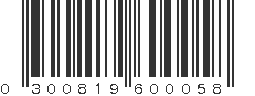 UPC 300819600058