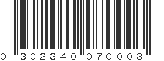 UPC 302340070003