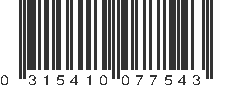 UPC 315410077543