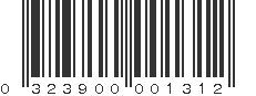 UPC 323900001312