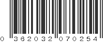 UPC 362032070254