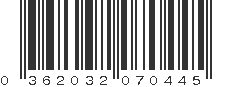 UPC 362032070445