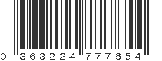 UPC 363224777654