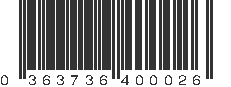 UPC 363736400026