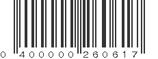 UPC 400000260617