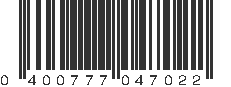 UPC 400777047022