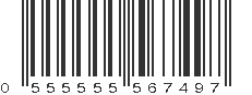 UPC 555555567497