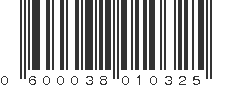 UPC 600038010325